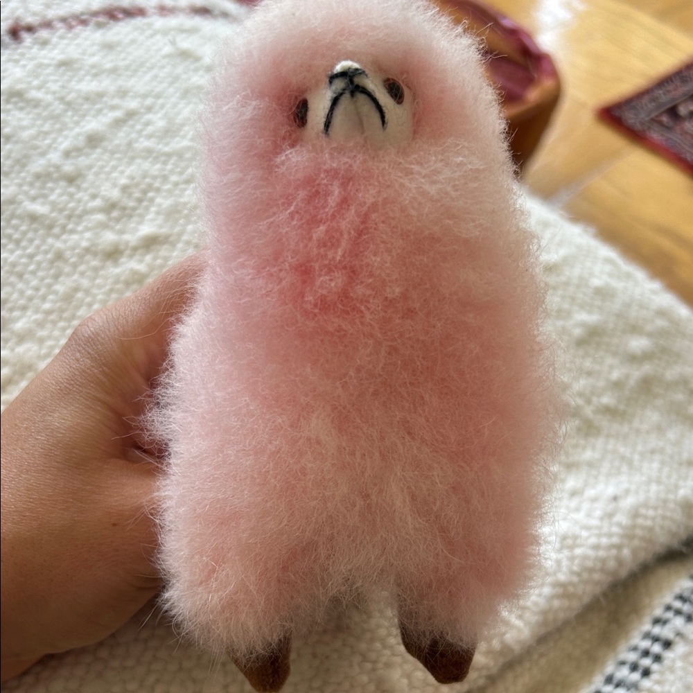 Pink Fluffy Alpaca Stuffed Animal